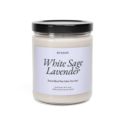 White Sage Lavender Soy Candle, 9oz