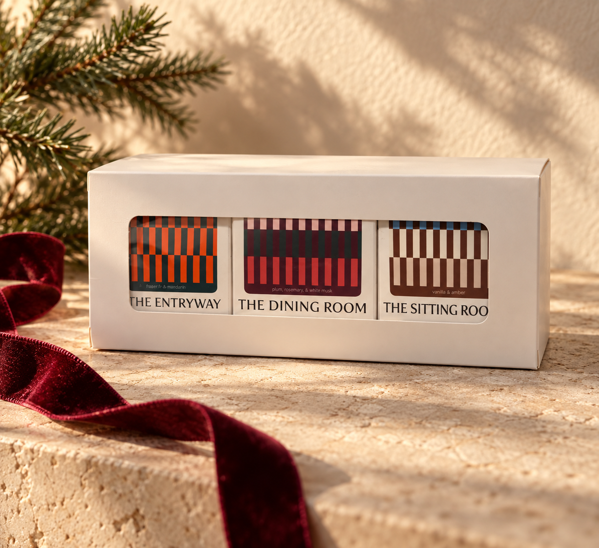 A Stay at the Holiday House Mini Candle Gift Set | Three 3 oz Tins