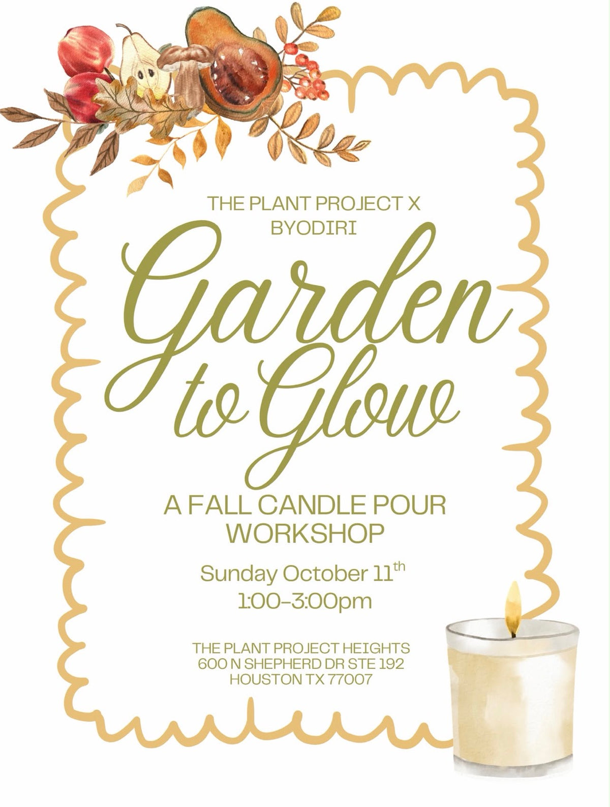 Garden to Glow: Candle Pour Bar