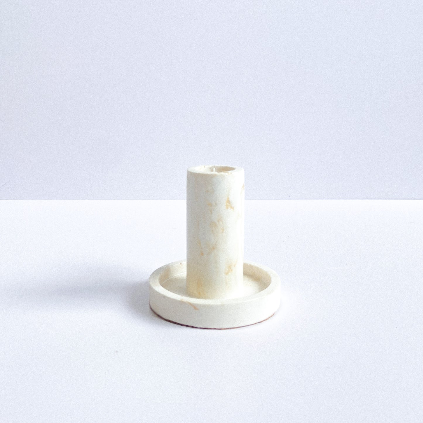 Taper Candle Holder (Cream and Gold)