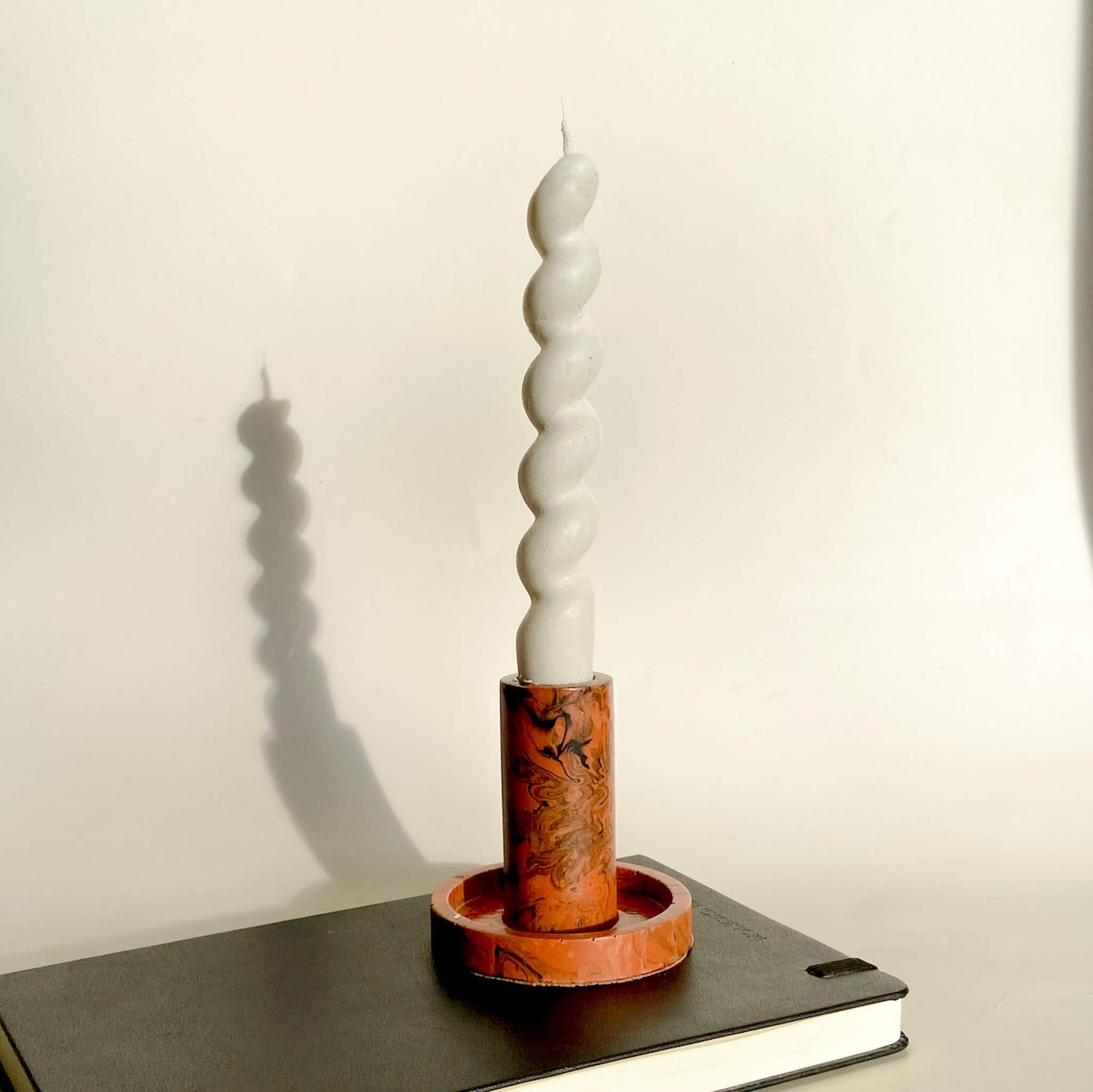 Fall Round Marble Candle Holder