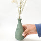 Small Textured Bud Vase Muted Green